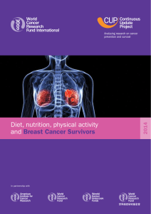 Diet, nutrition, physical activity and Breast Cancer Survivors 2014