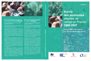 Survie des personnes 1989-2007 atteintes de
