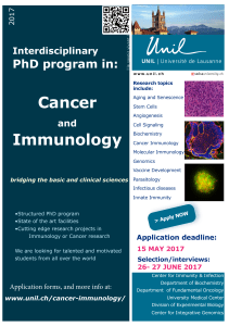 Cancer Immunology PhD program in: Interdisciplinary