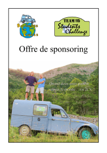 Offre de sponsoring Quand deux amis partent