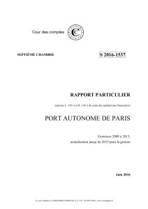 Télécharger Port autonome de Paris - Exercices 2009 à 2013, actualisation jusqu'en 2015 pour la gestion au format PDF, poids 2.84 Mo