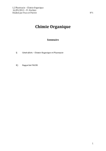 Chimie Organique  Sommaire