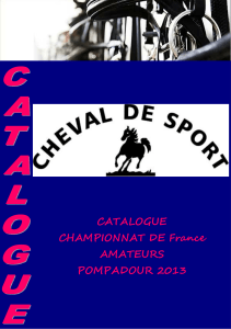 CATALOGUE CHAMPIONNAT DE France AMATEURS POMPADOUR 2013