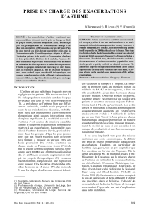 PRISE EN CHARGE DES EXACERBATIONS D’ASTHME