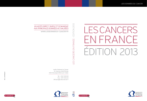 en FranCe édition 2013 Les CanCers e