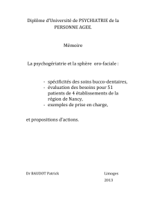 la psychogeriatrie et la sphere oro faciale dr baudot