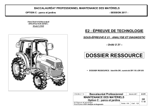 DOSSIER RESSOURCE  E2 : ÉPREUVE DE TECHNOLOGIE BACCALAURÉAT PROFESSIONNEL MAINTENANCE DES MATÉRIELS