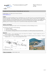 Master of Sciences in geology Geophysical Characterization of hydrothermal vents in Java