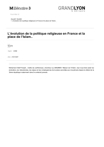L’évolution de la politique religieuse en France et la