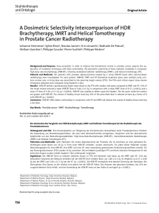 A Dosimetric Selectivity Intercomparison of HDR Brachytherapy, IMRT and Helical Tomotherapy