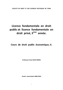 Licence  fondamentale  en  droit droit  privé, 3 année.