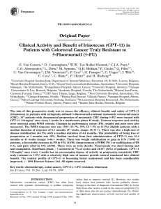 Original Paper Clinical Activity and Bene®t of Irinotecan (CPT-11) in