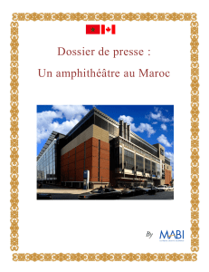 Dossier de presse : Un amphithéâtre au Maroc
