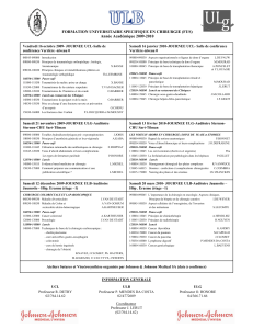 FORMATION UNIVERSITAIRE SPECIFIQUE EN CHIRURGIE (FUS) Année Académique 2009-2010