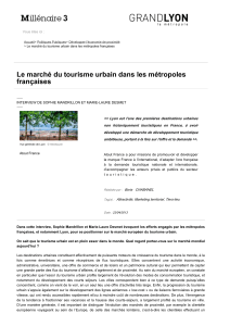 Le marché du tourisme urbain dans les métropoles françaises