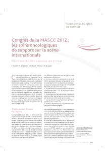 C Congrès de la MASCC 2012 : les soins oncologiques