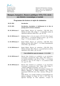 Faculté des Lettres  Séminaire 2010 Semestre I Automne Section d’Histoire