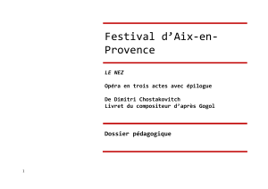 Festival d’Aix-en- Provence Dossier pédagogique