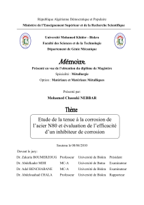 République Algérienne Démocratique et Populaire  Université Mohamed Khider - Biskra