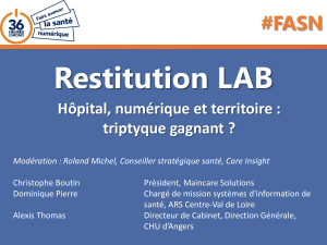 Restitution LAB #FASN Hôpital, numérique et territoire : triptyque gagnant ?