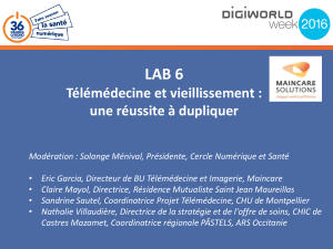 LAB 6 Télémédecine et vieillissement : une réussite à dupliquer