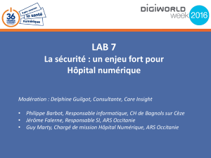 LAB 7 La sécurité : un enjeu fort pour Hôpital numérique