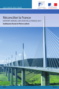 Réconcilier la France LES AVIS DU CESE Guillaume Duval et Pierre Lafont