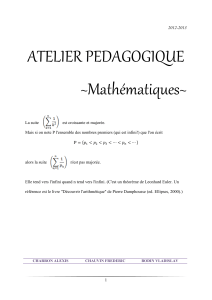 ATELIER PEDAGOGIQUE ~Mathématiques~