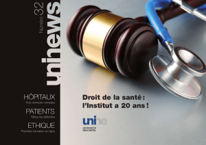 32 Droit de la santé : l’Institut a 20 ans ! Hôpitaux