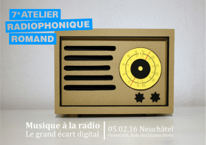 Musique à la radio Le grand écart digital 05.02.16 Neuchâtel