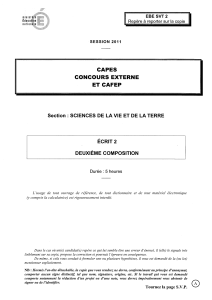 Sujets CAPES externe – deuxième composition - session 2011 (PDF - 3,2 Mo) - Nouvelle fenêtre