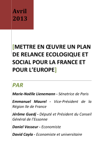 Avril 2013 METTRE EN ŒUVRE UN PLAN