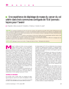 Une expérience de dépistage de masse du cancer du col ▼