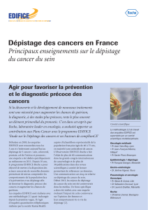Dépistage des cancers en France Principaux enseignements sur le dépistage