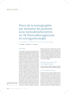 Place de la tomographie par émission de positons avec tomodensitométrie au 18-fluorodéoxyglucose