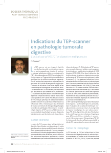 L Indications du TEP-scanner en pathologie tumorale digestive