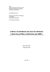 CIES Centre international d'étude du sport Etudes économiques et sociales Université de Neuchâtel