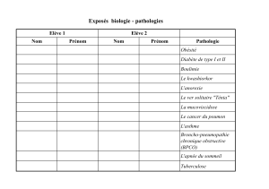 Exposés  biologie - pathologies
