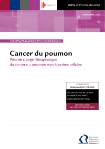 Cancer du poumon prise en charge thérapeutique rECOMMANDATIONS prOFESSIONNELLES