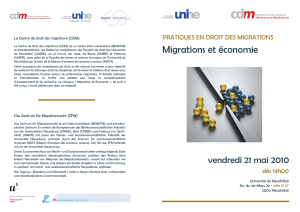 Migrations et économie PRATIQUES EN DROIT DES MIGRATIONS