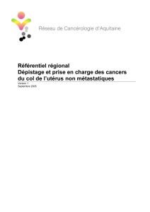 Référentiel régional Dépistage et prise en charge des cancers