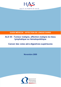 Guide ALD 30 - Cancer des voies aéro-digestives supérieures