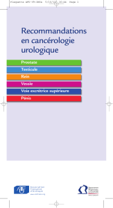 Recommandations en cancérologie urologique Prostate