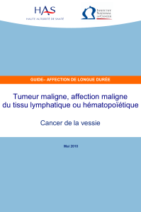 Tumeur maligne, affection maligne du tissu lymphatique ou hématopoïétique