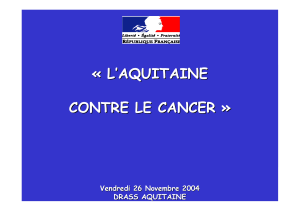 « L’AQUITAINE CONTRE LE CANCER »