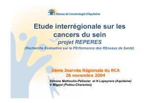 Etude interrégionale sur les cancers du sein projet REPERES