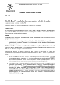 Lettre aux professionnels de santé