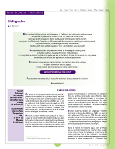 Bibliographie C Le Courrier de l’Observance thérapeutique Revue de presse - Multimédia