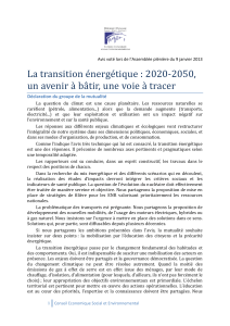 La transition énergétique : 2020-2050, Déclaration du groupe de la mutualité