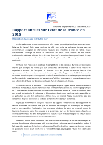 Rapport annuel sur l'état de la France en 2015